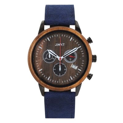 VASCO DE GAMA sapphire blue men's watch (leather)