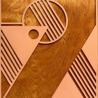 Rowe Art Deco panel wooden inlay / onlay