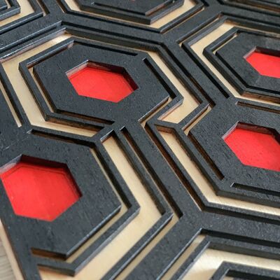 Hexagon wooden inlay / onlay