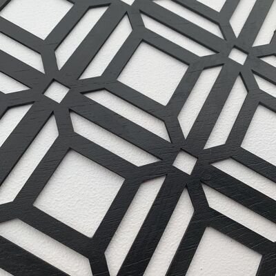 Tilted Square Lattice wooden inlay / onlay