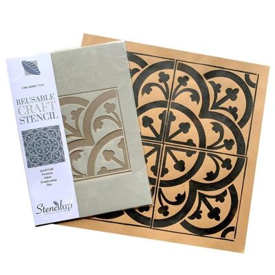 Abbey Tile Stencil for Walls and Floors - 15cm with grout