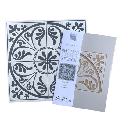 Alban Tile Stencil for Walls and Floors - 15cm with grout