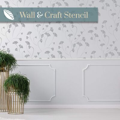 Dancing Ginkgo Wall Stencil