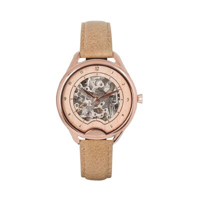 Women's watch ODYSSEY ROSEGOLD beige (leather)