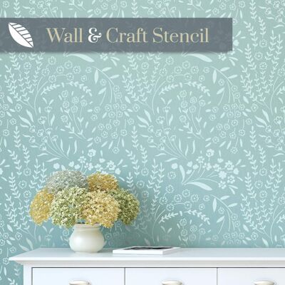 Forget-me-not Floral Wall Stencil