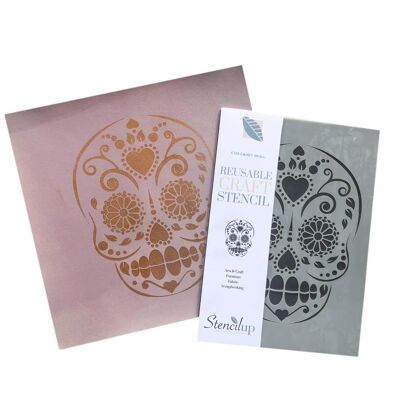 Candy Skull Craft Stencil