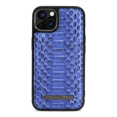 iPhone 13 MagSafe Leder Case Python blau