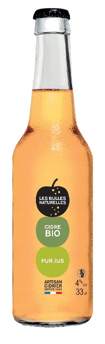 Cidre Les Bulles Naturelles BIO 33cl - Alc 4% - 2