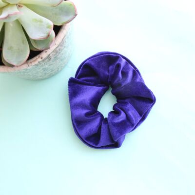 Cobalt  Blue Velvet scrunchy