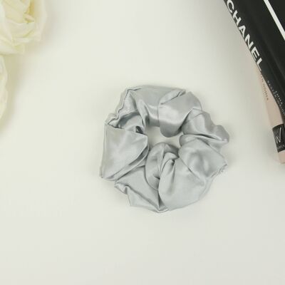 Luxury Silk Scrunchy Grey mini