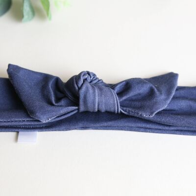 Denim Navy' Headband Tie- Mini