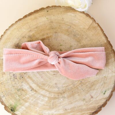 Soft Pink Velvet Children's tie