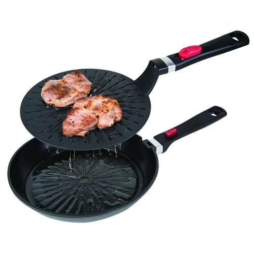 Frying Pan 28cm, Detachable Drip Plate, Induction Ready