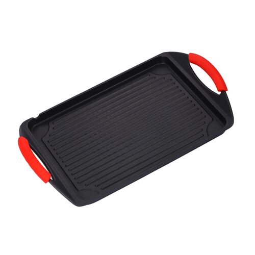 Griddle Plate 42x27cm, Induction Ready, Silicone Grips