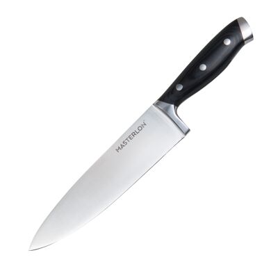 Couteau de chef 20 cm, extra-tranchant, manche ergonomique riveté