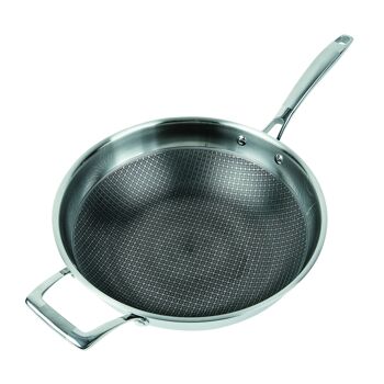 Wok avec couvercle 30 cm, anti-rayures, prêt pour l'induction 2