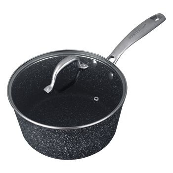 Casserole avec couvercle 18cm / 1.9L, prêt pour l'induction, granit 1