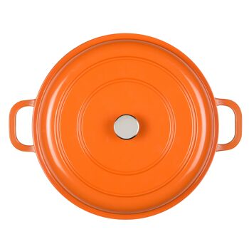 Faitout / Cocotte avec couvercle 28cm / 2.8 L, compatible induction, orange 5