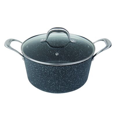 Stock Pot with Lid 24cm / 4.7L, Induction Ready, Granite