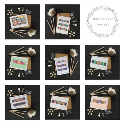 Patchwork Christmas cracker set of boxed cards.