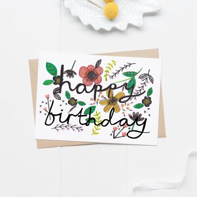 SG5 Geburtstagskarte mit Blumen