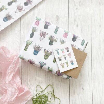 Patterned Pots Multi Luxury Wrapping paper
