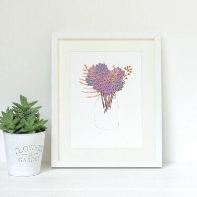 Dried Flowers with Hydrangea Fine Art print