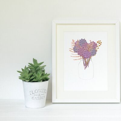 Dried Flowers with Hydrangea Fine Art print