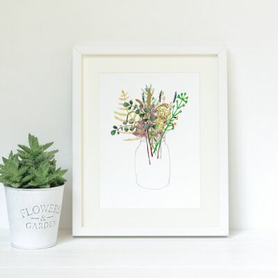 Fiori Secchi con stampa Fine Art Eucalyptus