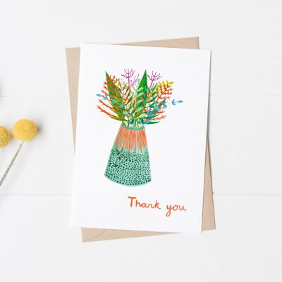 Ff12 Floral Thank You Card