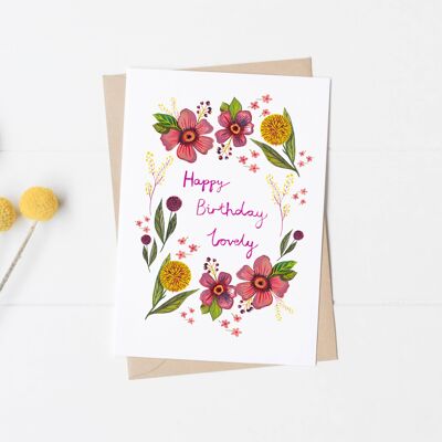 Ff84 Floral Card Lovely