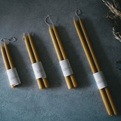 Organic Beeswax Dinner Candles 1