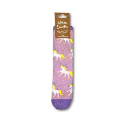 Paquete de 2 calcetines Welly de unicornios y sirenas para niños de 2 a 3 años