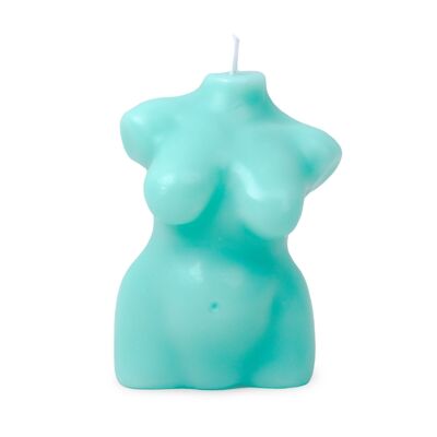 Femenine body candle turquoise hf
