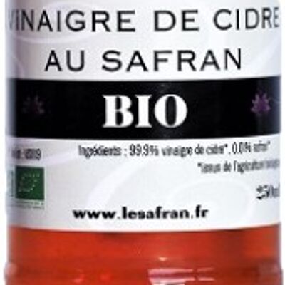 Organic cider vinegar with saffron, 250ml