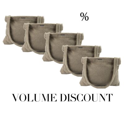 5x teddy shoulder bag beige | handbag | shopper | tote bag | school bag | diaper bag