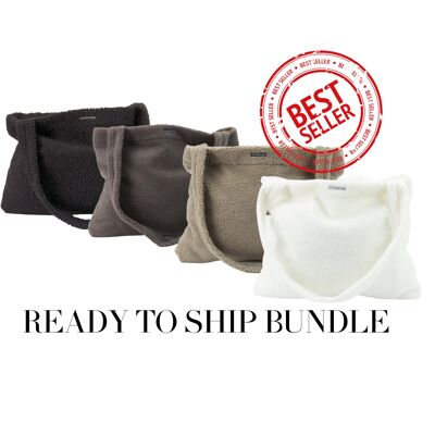 4x teddy shoulder bag mix | handbag | shopper | tote bag | school bag | diaper bag