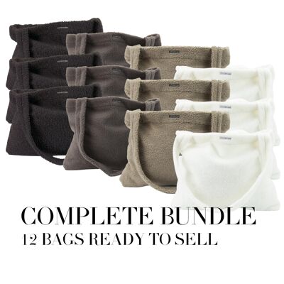 12x teddy shoulder bag mix | handbag | shopper | tote bag | school bag | diaper bag