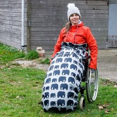 Fauteuil Roulant Adulte Cosy Éléphant Gris