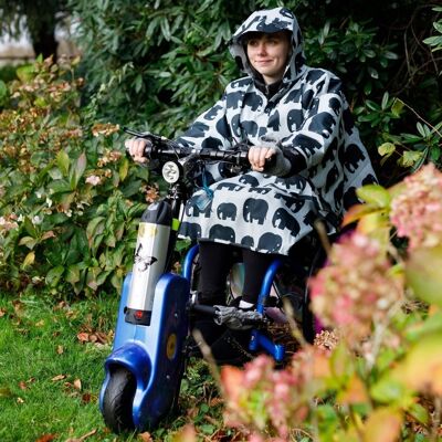 Poncho para silla de ruedas para adulto ELEFANTE GRIS