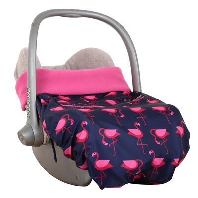 GO Multi-use footmuff navy flamingo