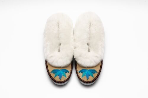 Sen Turquoise Sheepers slippers