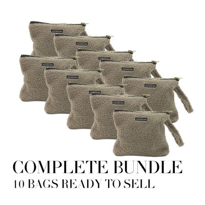 10x toiletry bag teddy beige | pouch | organizer | toiletbag | makeup bag