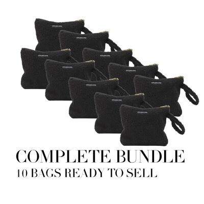 10x toiletry bag teddy black | pouch | organizer | toiletbag | makeup bag