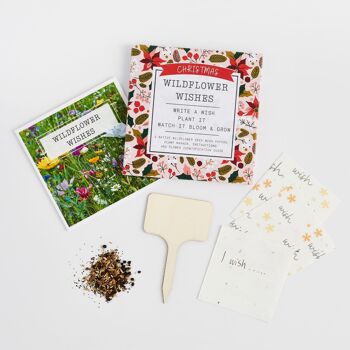 Souhaits de fleurs sauvages de Noël - Cadeau écologique cultivable en papier de graines 2