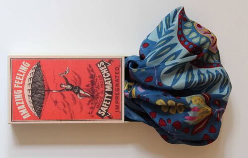 Mini Foulard en soie Marushka Bleu Blue