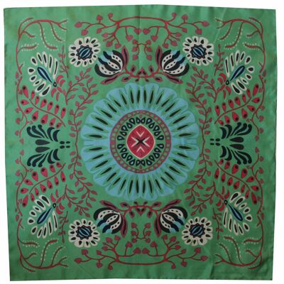 Mini Silk Scarf Marushka Vert Green