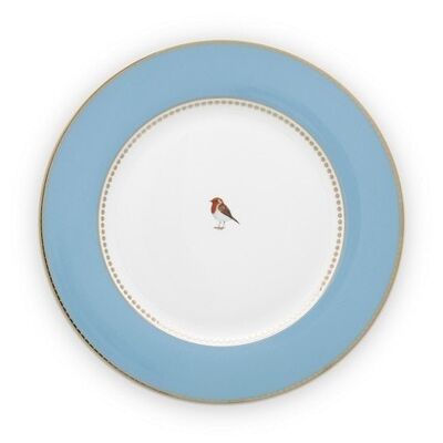 PIP - Love Birds Flat plate Blue - 26,5cm