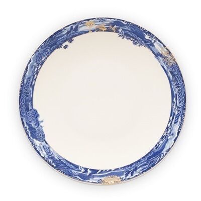 PIP - Assiette creuse Héritage Bordure Bleue - 25,5cm