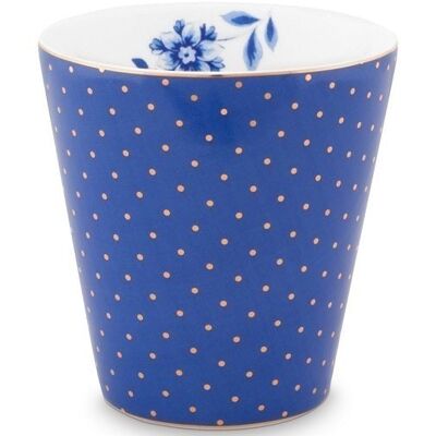 PIP - Petit mug sans anse Royal Stripes Pois Bleu 230ml